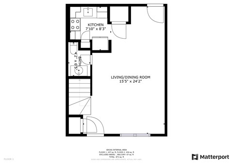 a floor plan of a bedroom apartment